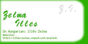 zelma illes business card